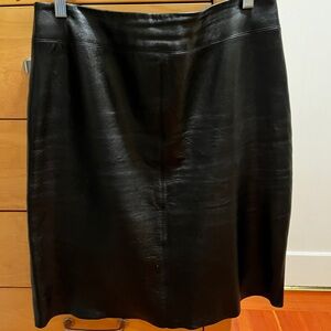 BCBG MaxAzria Black leather pencil skirt
